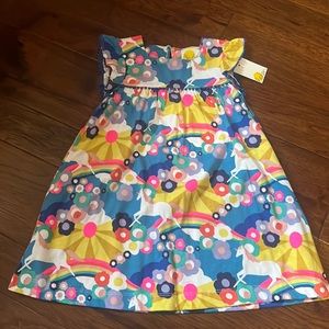 Mini Boden Girls Multi Unicorn Sunset Dress-Size 4-5Y *NWT*